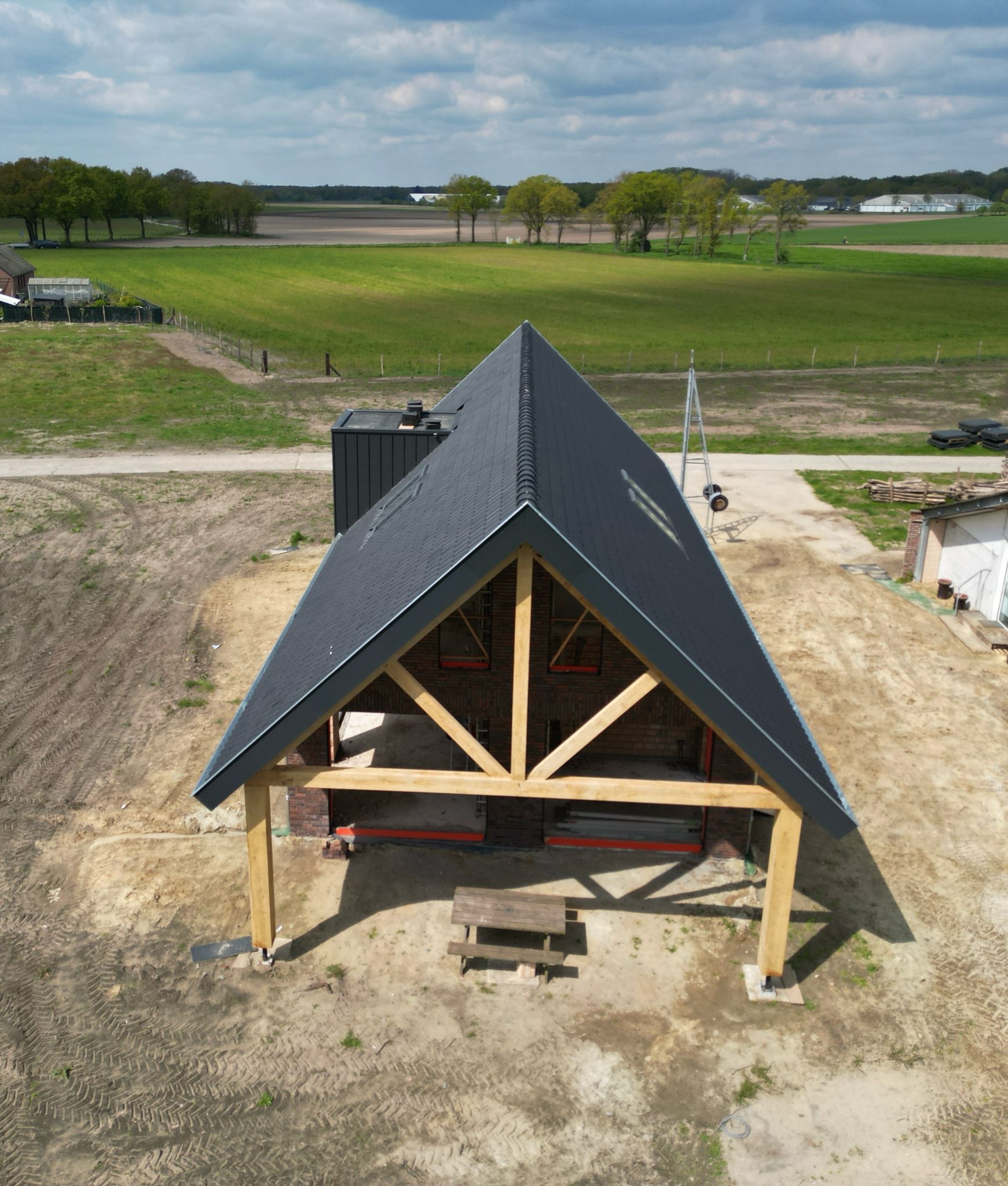 Eikenhouten overkapping