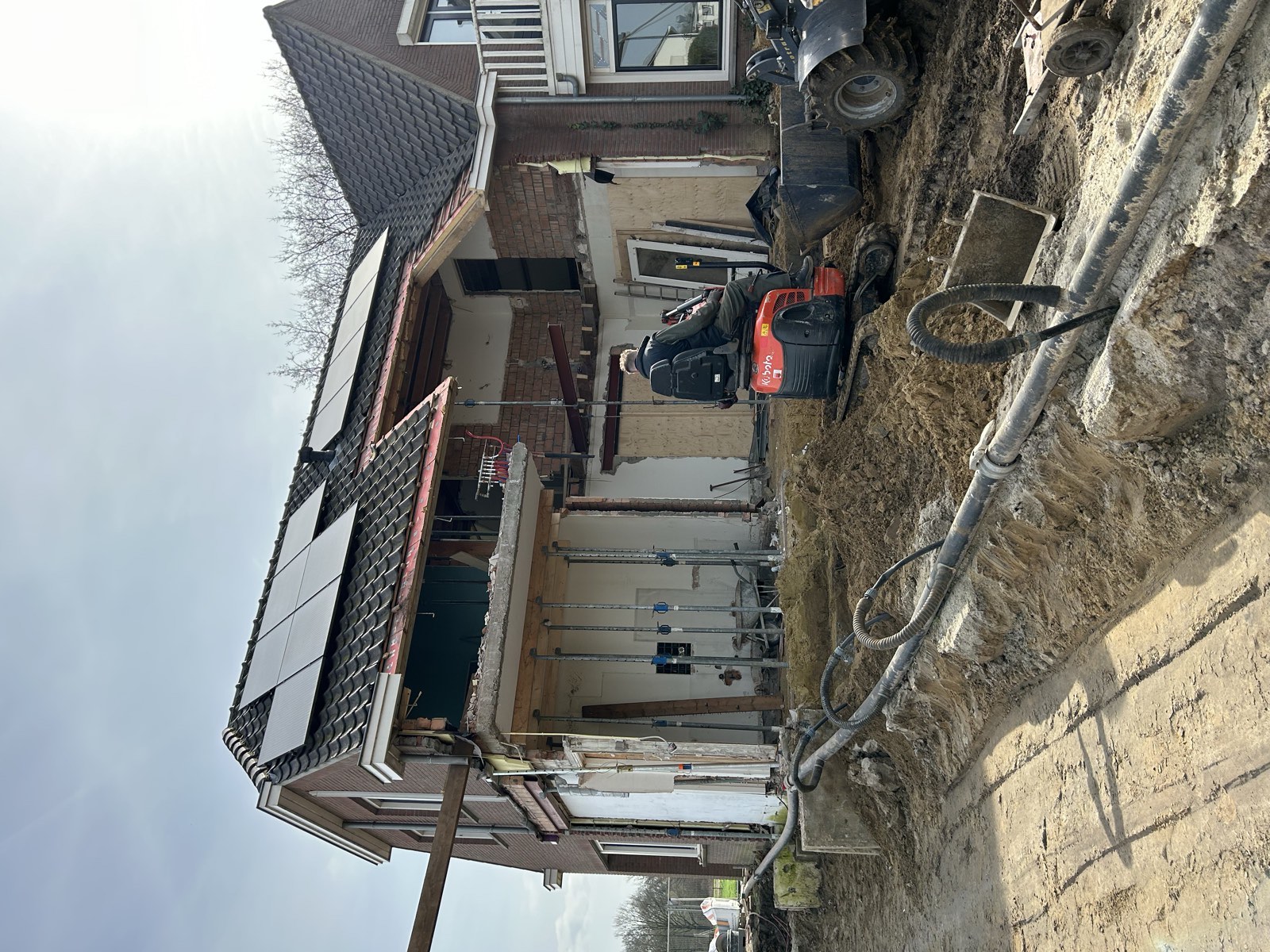 Bestaande woning opengebroken